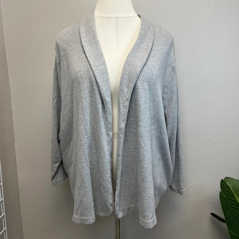Woman Within Light Grey Cardigan - Size 34/36